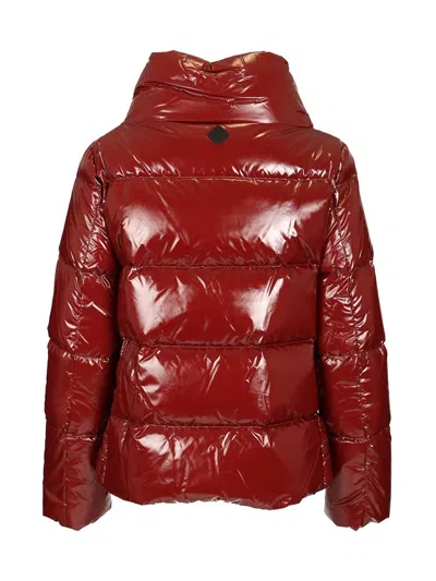 Herno Shiny Cape Down Jacket Coats Bordeaux In Burgundy