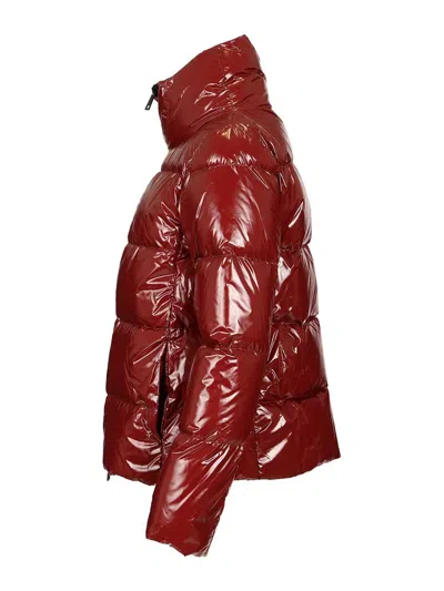 Herno Shiny Cape Down Jacket Coats Bordeaux In Burgundy