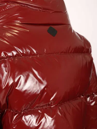 Herno Shiny Cape Down Jacket Coats Bordeaux In Burgundy