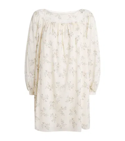 Posse Floral Elodie Mini Dress In White