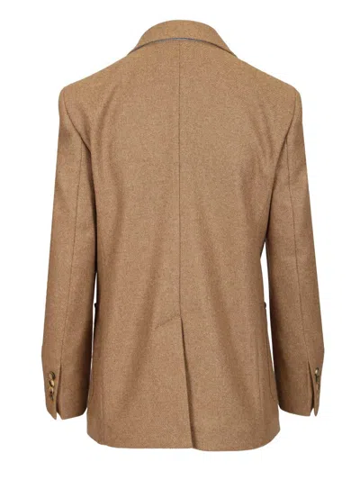 Max Mara Single-breasted Blazer Jackets Brown In Brown