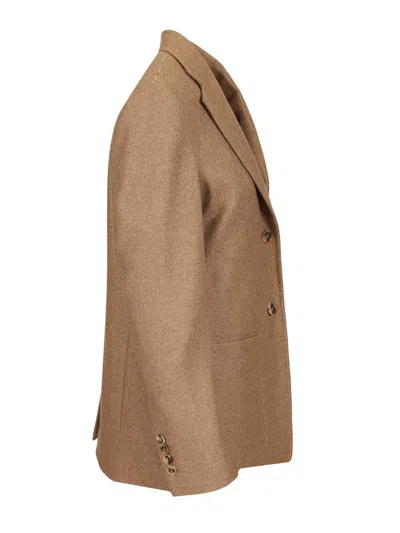Max Mara Single-breasted Blazer Jackets Brown In Brown