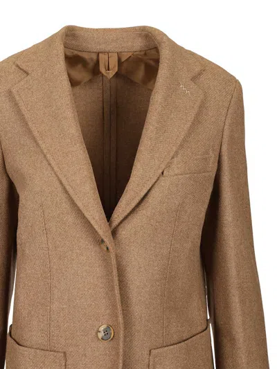 Max Mara Single-breasted Blazer Jackets Brown In Brown