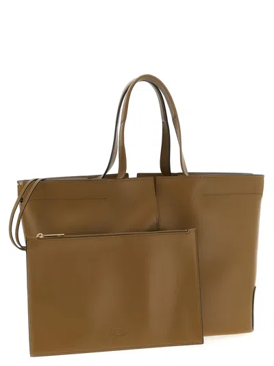 Tod's Medium-small Tods Di Bag Folio Shopping Bag In Brown