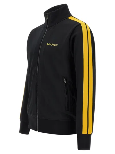 Palm Angels Track Black Polyester Sweatshirt In Black