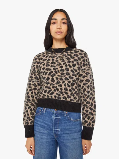 Mother The Itsy Crop Jumper Spotted At The Front Row Shirt In Brown