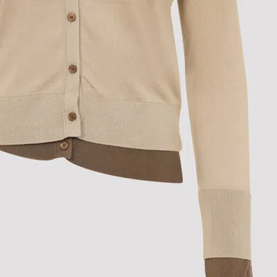 Acne Studios Silky Wool Cardigan Sweater Sand Beige In Neutral