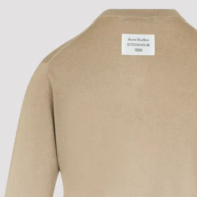 Acne Studios Silky Wool Cardigan Sweater Sand Beige In Neutral