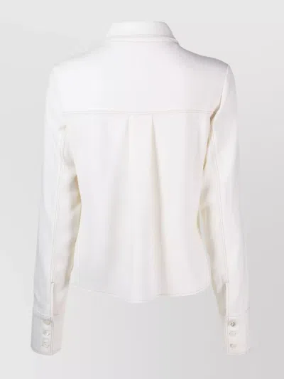 Cormio Katy Pin Badge Long-sleeved Shirt In White