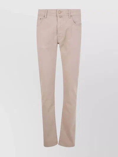 Jacob Cohen Slim Fit Trousers 5 Pockets In Neutral