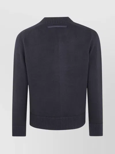 Sacai Knit Blouson Clothing In Blue