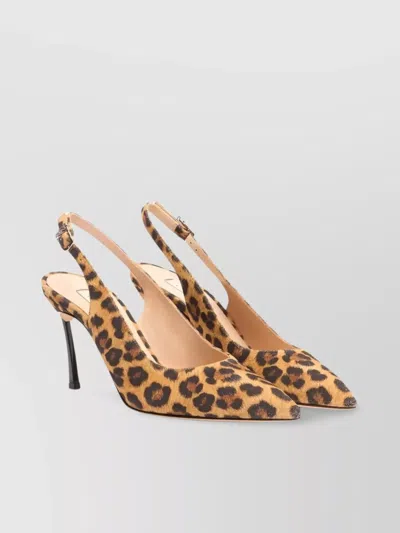 Casadei "malesia Sling Back" Blade Pumps In Brown