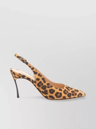 Casadei "malesia Sling Back" Blade Pumps In Brown