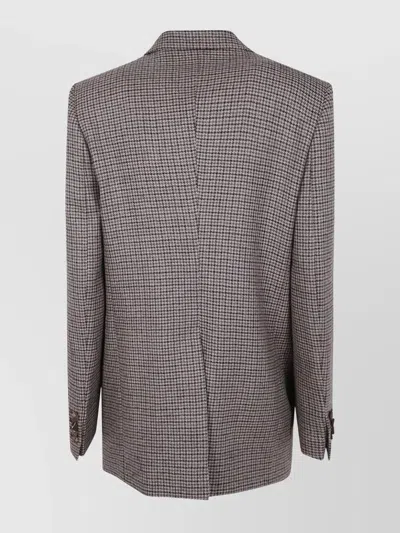 Tagliatore Houndstooth Pattern Tailored Blazer
