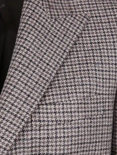 Tagliatore Houndstooth Pattern Tailored Blazer