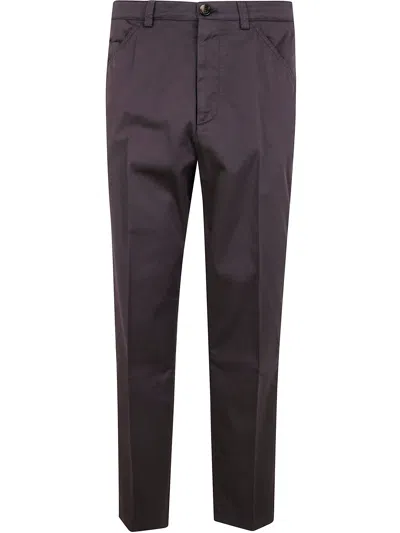 Brunello Cucinelli Dyed Fabric Trousers With Pockets In Brown