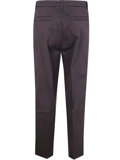Brunello Cucinelli Dyed Fabric Trousers With Pockets In Brown