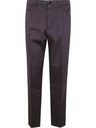 Brunello Cucinelli Dyed Fabric Trousers With Pockets In Brown