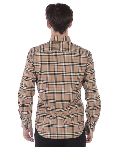 Burberry Classic Check Wool Flannel Shirt For Men In Multi