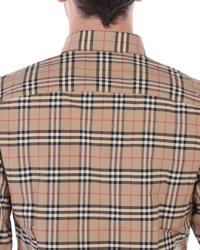 Burberry Classic Check Wool Flannel Shirt For Men In Multi