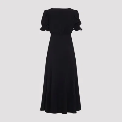 Chloé Long Dress With Button Detail And Empire Waistline In Black