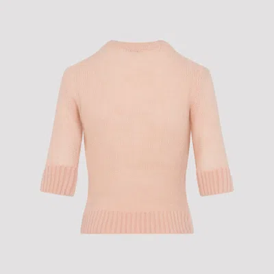 Chloé Logo Embroidery Sweater Sweaters And Cardigans Pink In Pink
