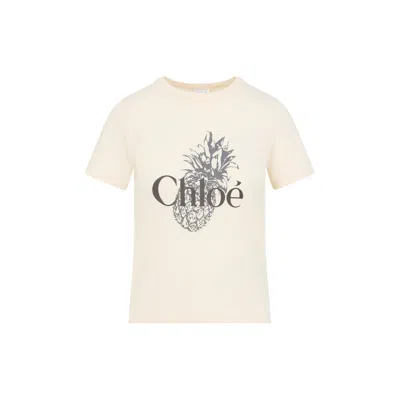 Chloé Relaxed Fit Graphic Pineapple Print T-shirt In Pink