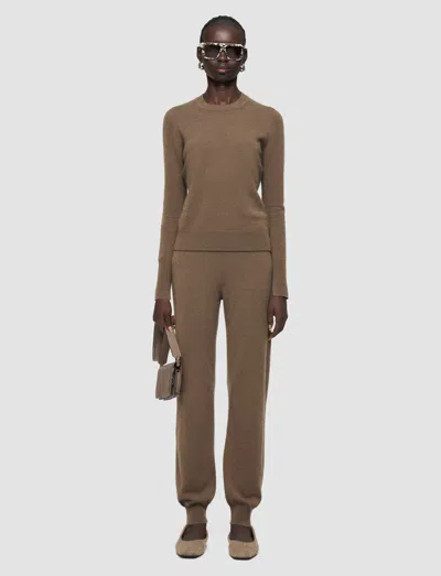 Joseph Light Pure Cashmere Joggers In Brown