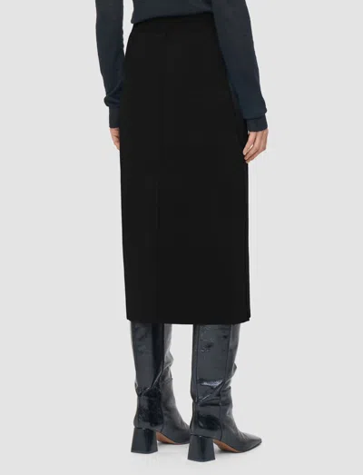 Joseph Womens Black Milano Patch-pocket Stretch-knitted Skirt In Black