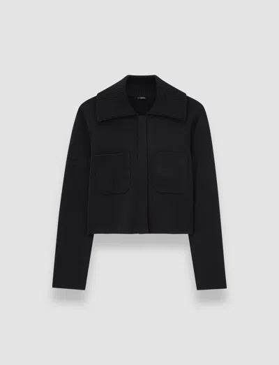 Joseph Womens Black Cranbrook Heritage Regular-fit Wool-blend Jacket In Black