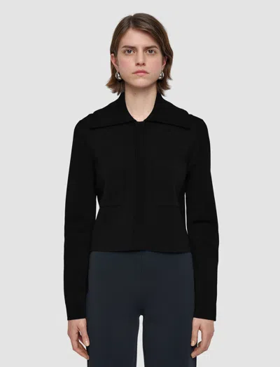 Joseph Womens Black Cranbrook Heritage Regular-fit Wool-blend Jacket In Black