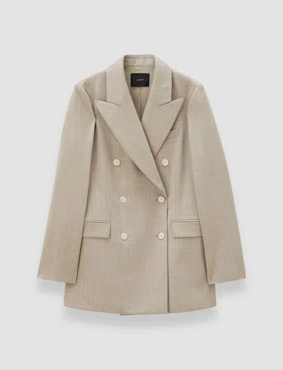 Joseph Valery Melange Wool Jacket In Neutral