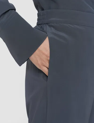 Joseph Sahel Crepe De Chine Silk Trousers In Blue
