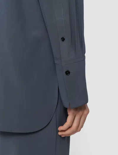 Joseph Joe Crepe De Chine Silk Blouse In Blue