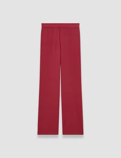 Joseph Sahel Crepe De Chine Silk Trousers In Red