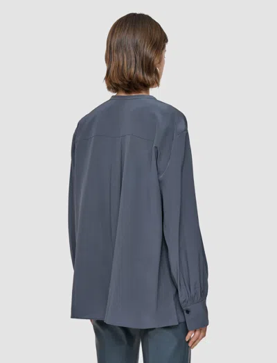 Joseph Blondel Crepe De Chine Silk Blouse In Blue