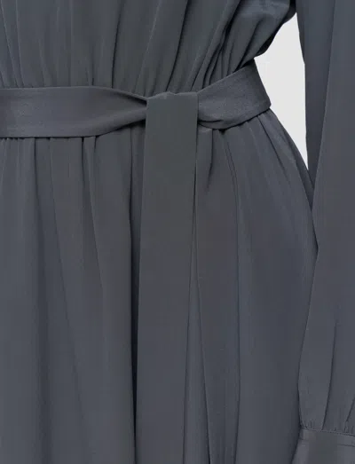 Joseph Severin Crepe De Chine Silk Dress In Blue