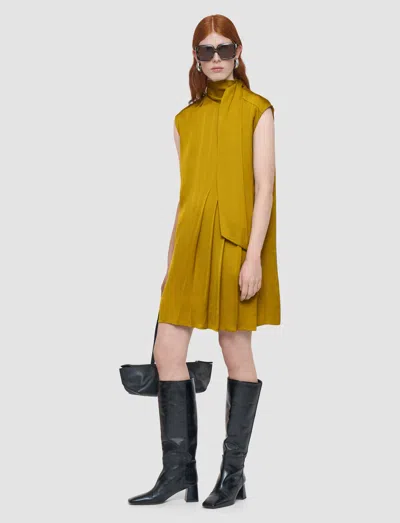 Joseph Sandy Light Crepe Dress In Yellow
