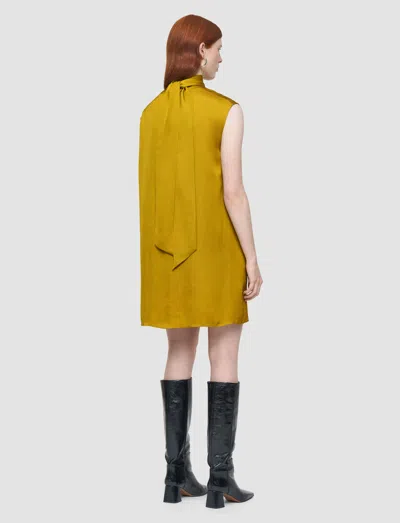 Joseph Sandy Light Crepe Dress In Yellow