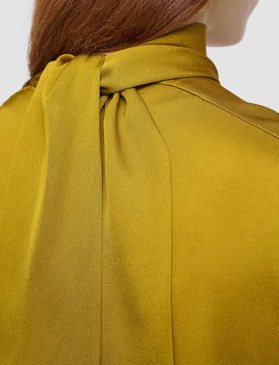 Joseph Sandy Light Crepe Dress In Yellow