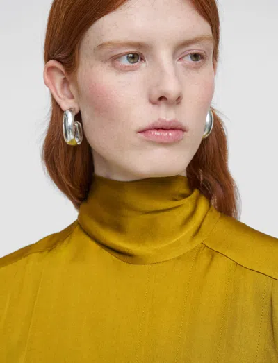 Joseph Sandy Light Crepe Dress In Yellow