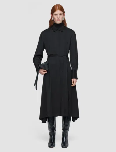Joseph Orlan Light Crepe Dress In Black