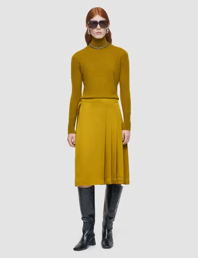 Joseph Jeanne Light Crepe Skirt In Yellow