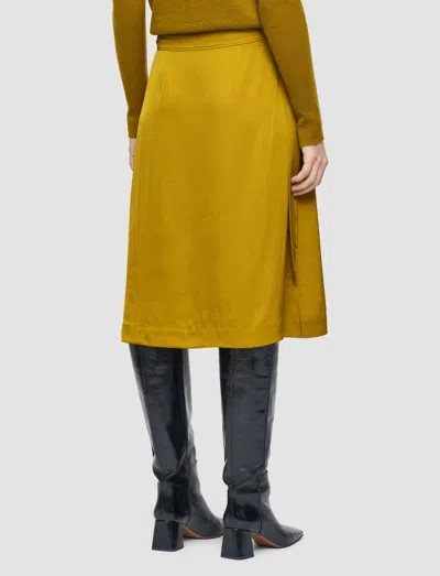 Joseph Jeanne Light Crepe Skirt In Yellow
