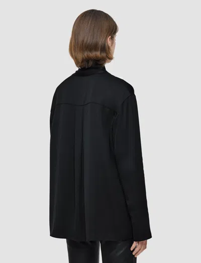 Joseph Womens Black Adele Light Crepe Woven Blouse In Black