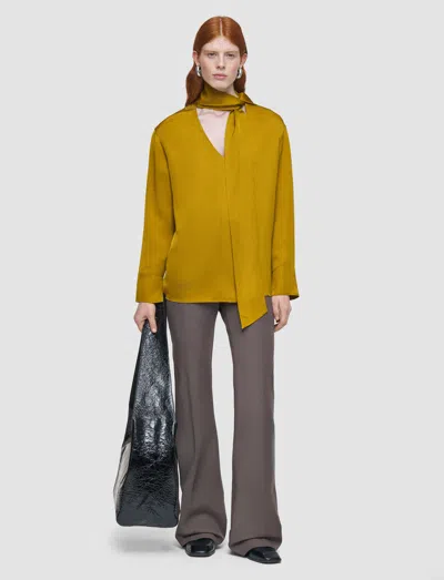 Joseph Adele Light Crepe Blouse In Yellow