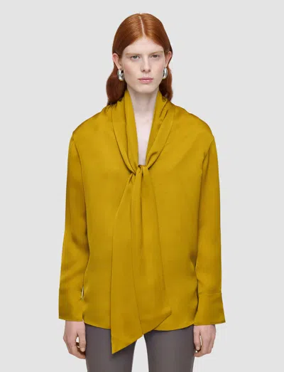 Joseph Adele Light Crepe Blouse In Yellow