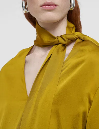 Joseph Adele Light Crepe Blouse In Yellow