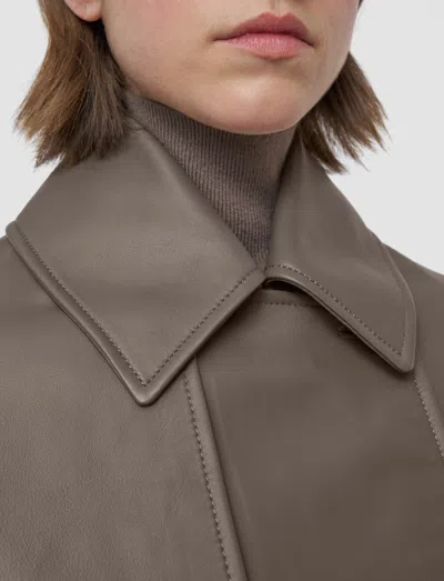 Joseph Blaise Nappa Leather Jacket In Gray