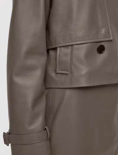 Joseph Blaise Nappa Leather Jacket In Gray